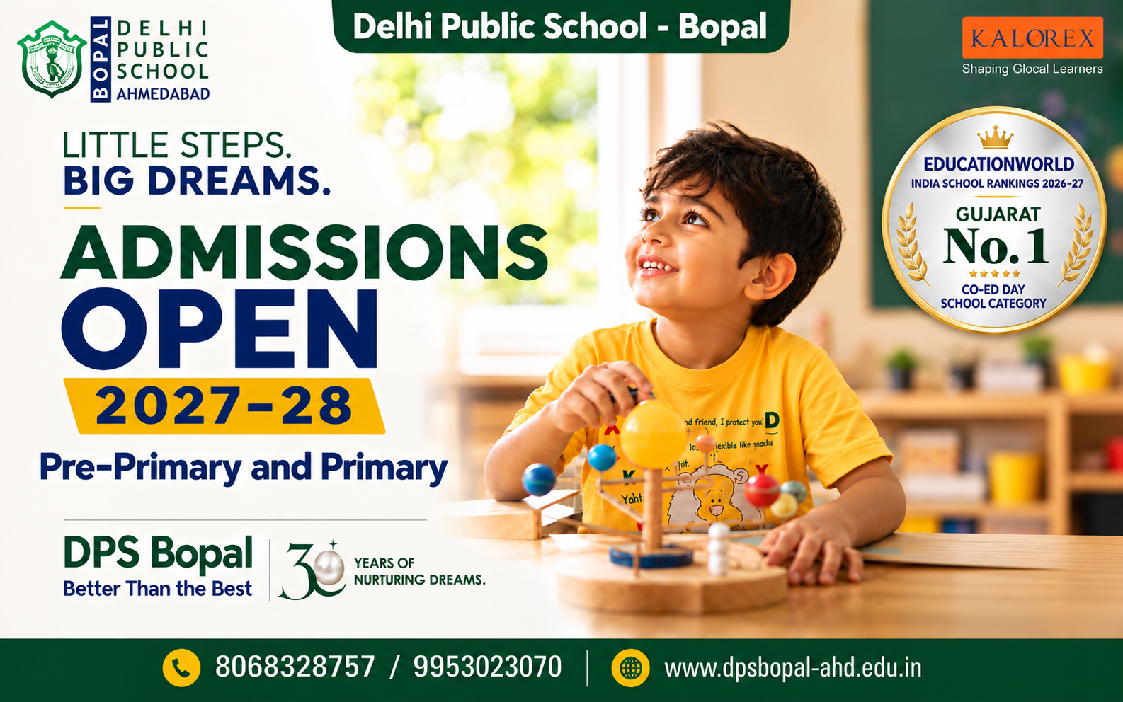 Home 1 DPS Bopal Admissions Open Poster