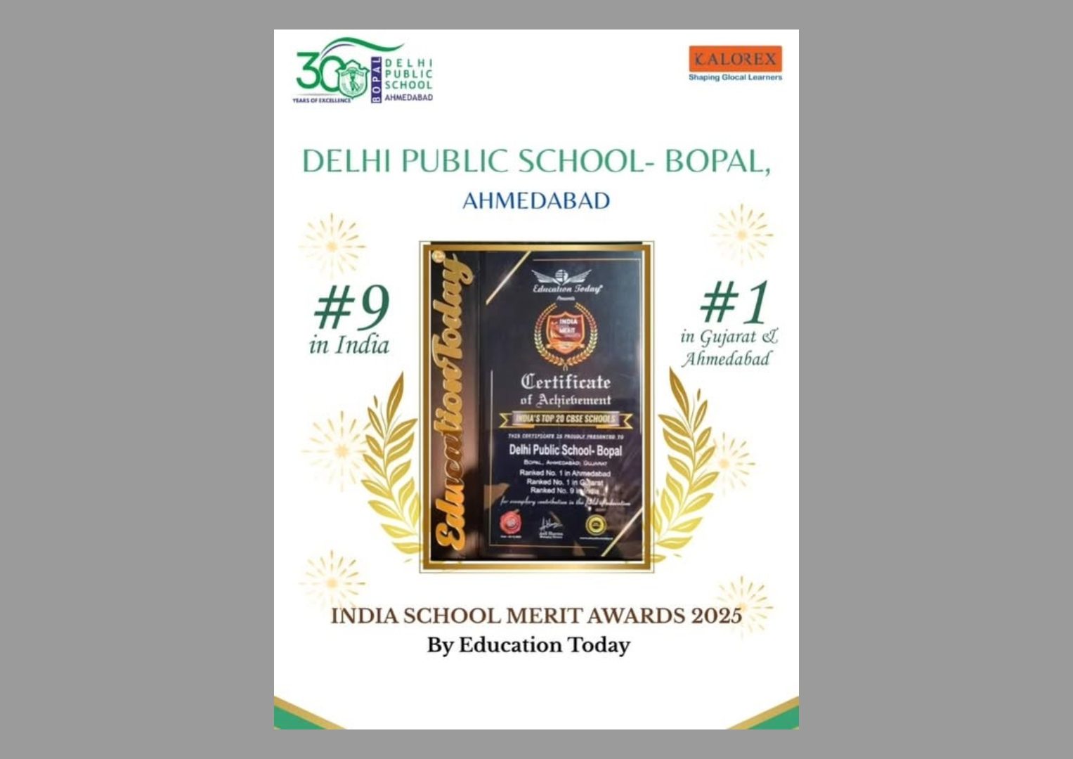 India School Merit Awards 2025 by Education Today